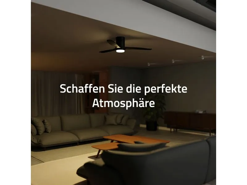hombli Deckenventilator 1320 mm, Schwarz