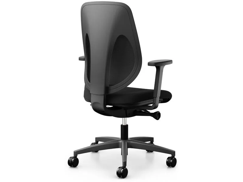 Giroflex Bürostuhl 353 mit Netzrücken und Armlehnen, Schwarz Giroflex Bürostuhl 353 mit Netzrücken und Armlehnen, Schwarz
