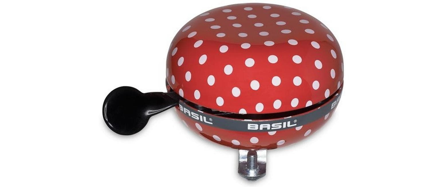 BASIL Fahrradklingel Big Bell Polkadot, Rot/Weiss BASIL Fahrradklingel Big Bell Polkadot, Rot/Weiss