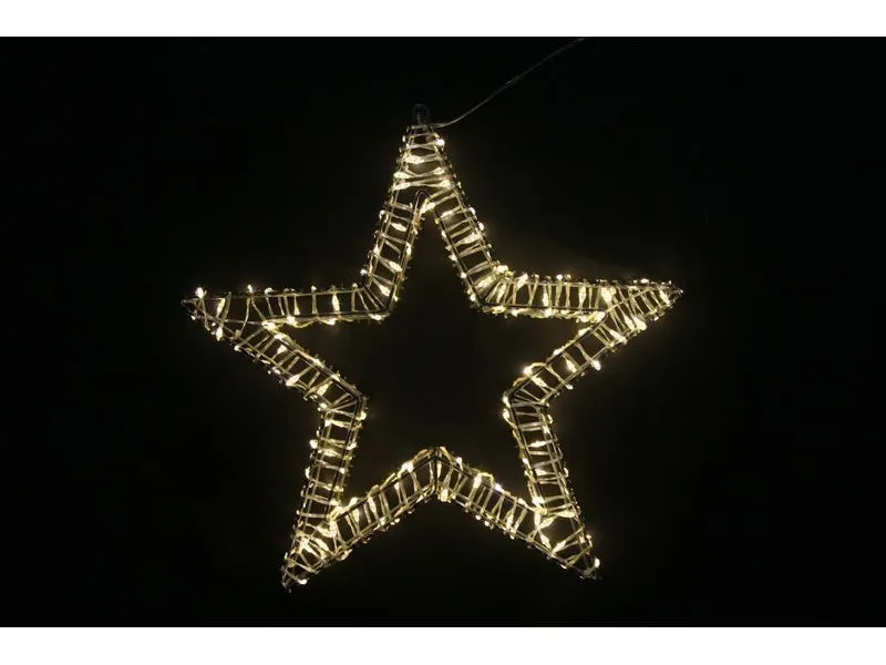 Dameco LED-Figur Stern, 150 LEDs, 5 x 40 cm, Silber Dameco LED-Figur Stern, 150 LEDs, 5 x 40 cm, Silber