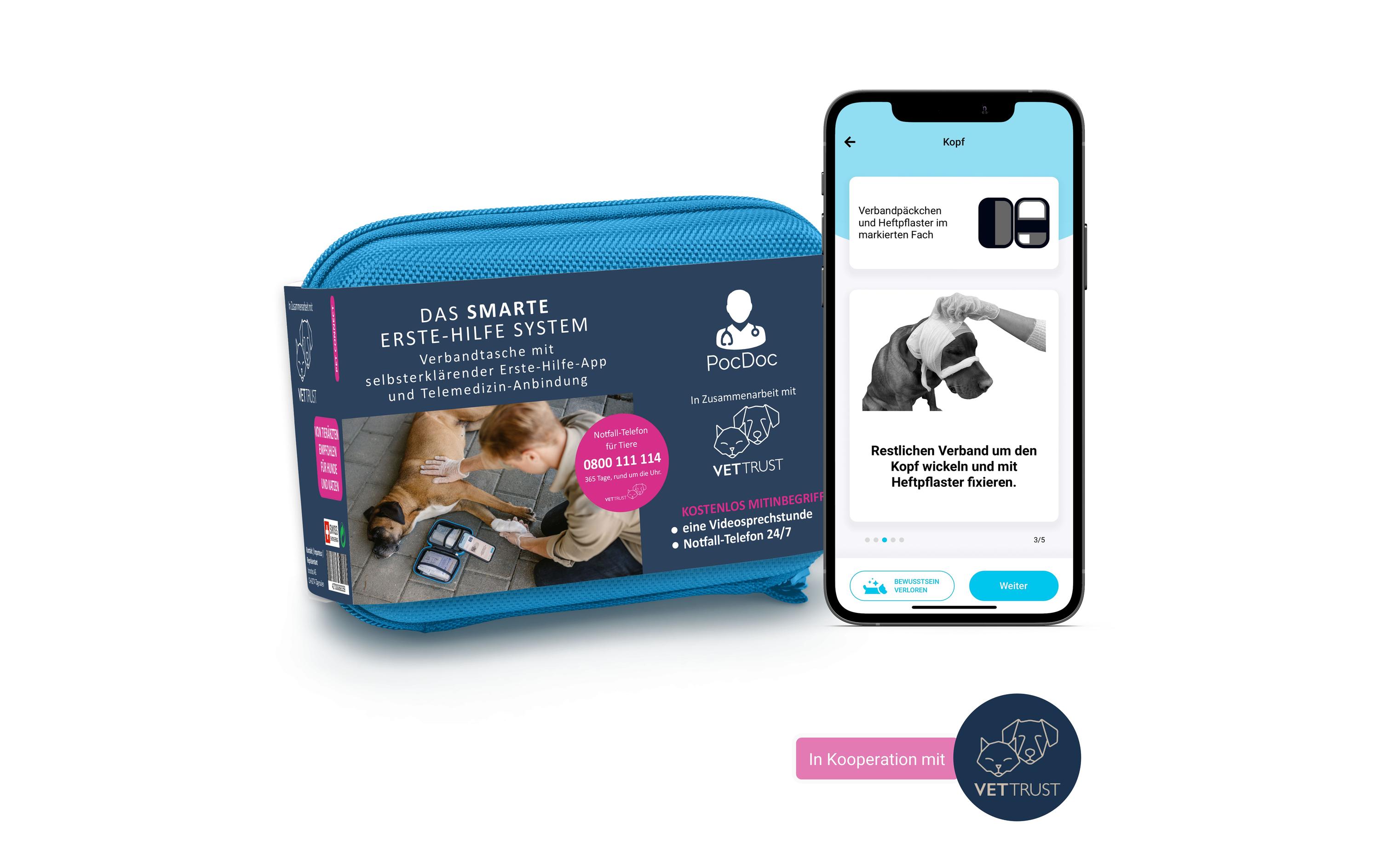 Pocdoc Tier-Erste-Hilfe-Set Pet Connect