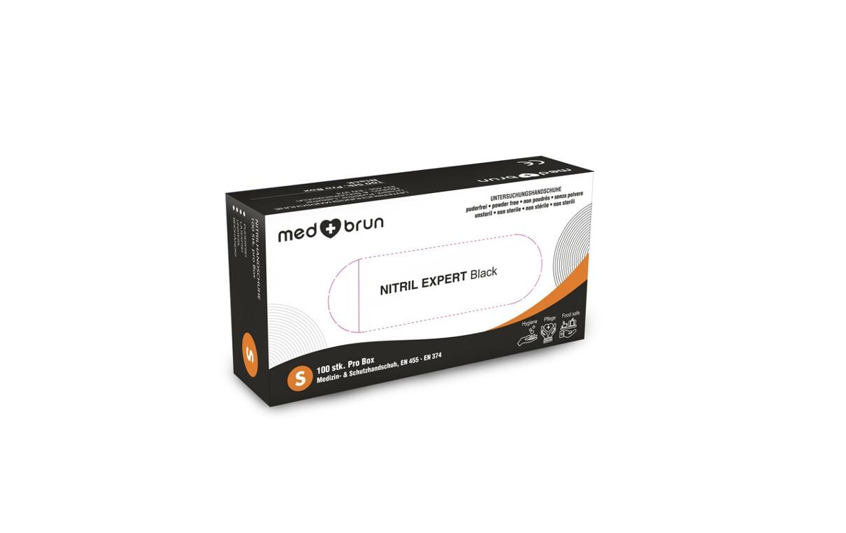 MedBrun Nitril Expert S, Schwarz, 100 Stk MedBrun Nitril Expert S, Schwarz, 100 Stk
