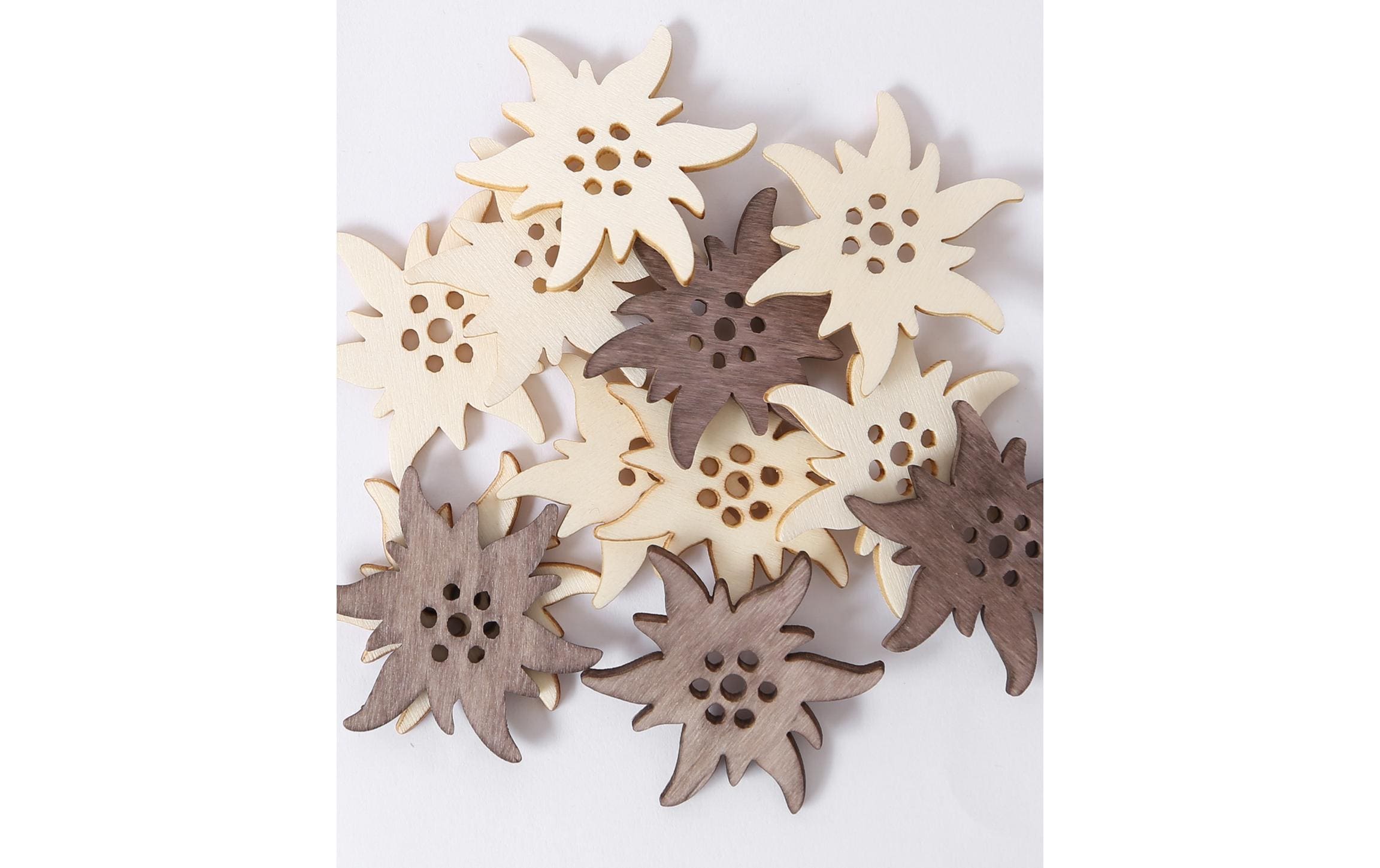 I AM CREATIVE Streudeko Edelweiss 4 cm 12 Stück