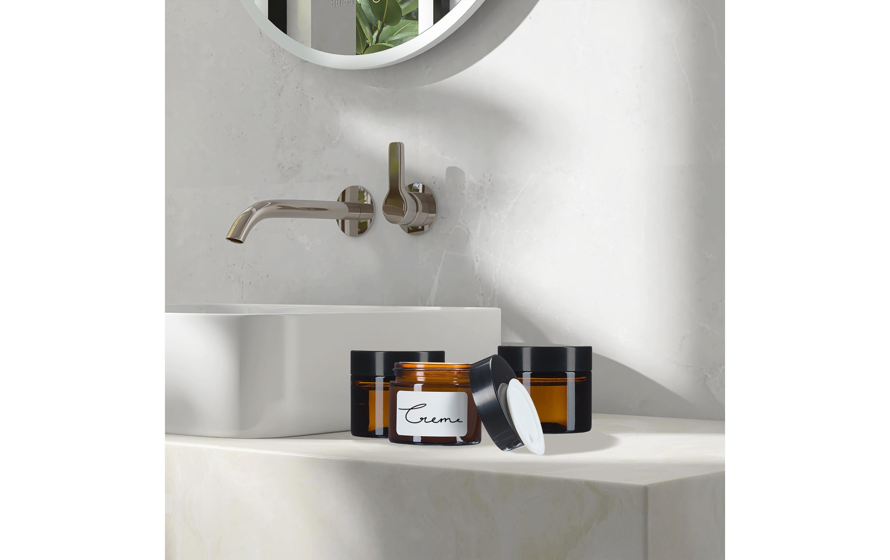 relaxdays Braunglas Salbentiegel 60 ml, 12 Stück