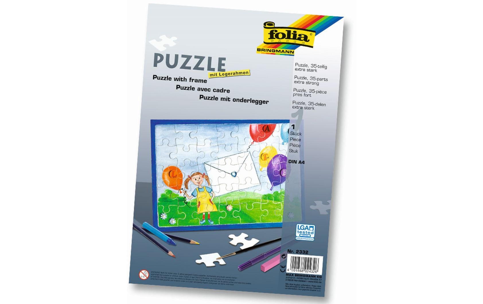 Folia Papp-Puzzle A4 mit Legerahmen, 1 Stück