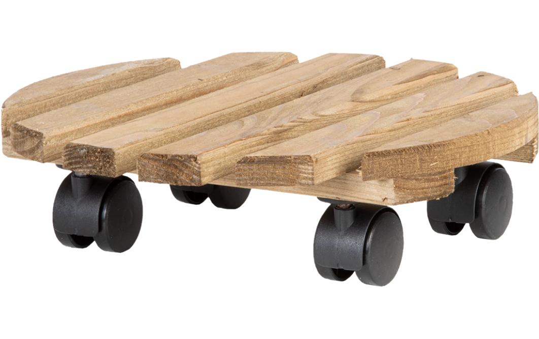 Esschert Design Rolleruntersetzer Rund L Braun