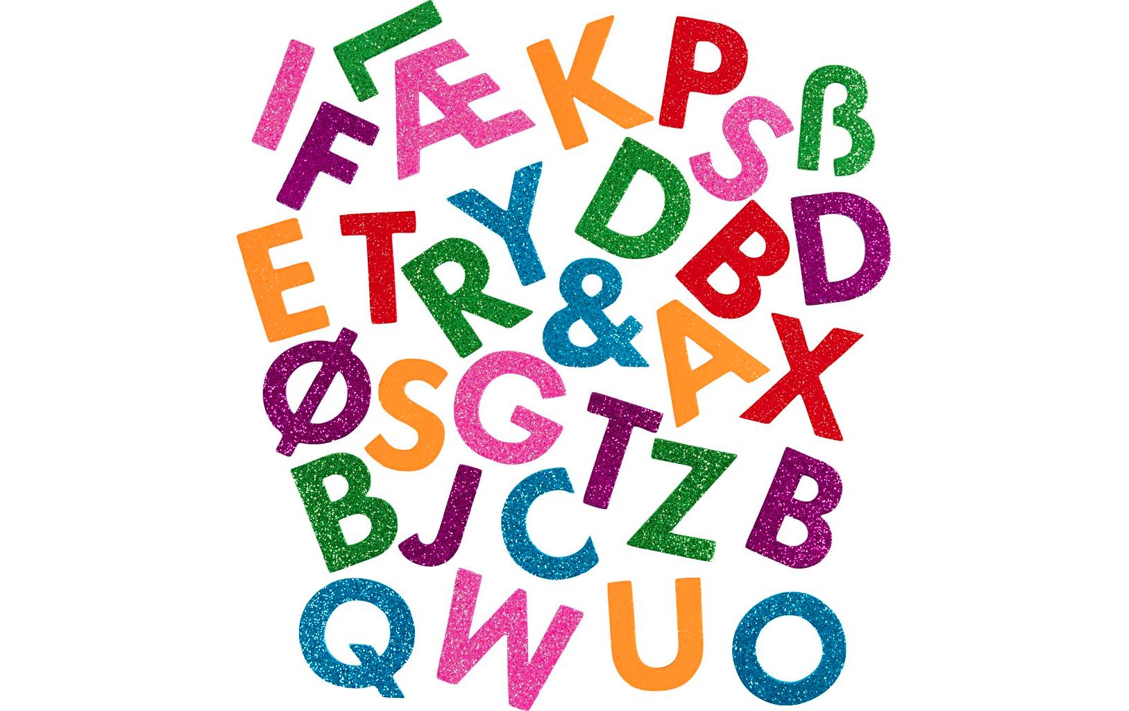 Creativ Company Moosgummi-Set Buchstaben Mehrfarbig, 110 Stück