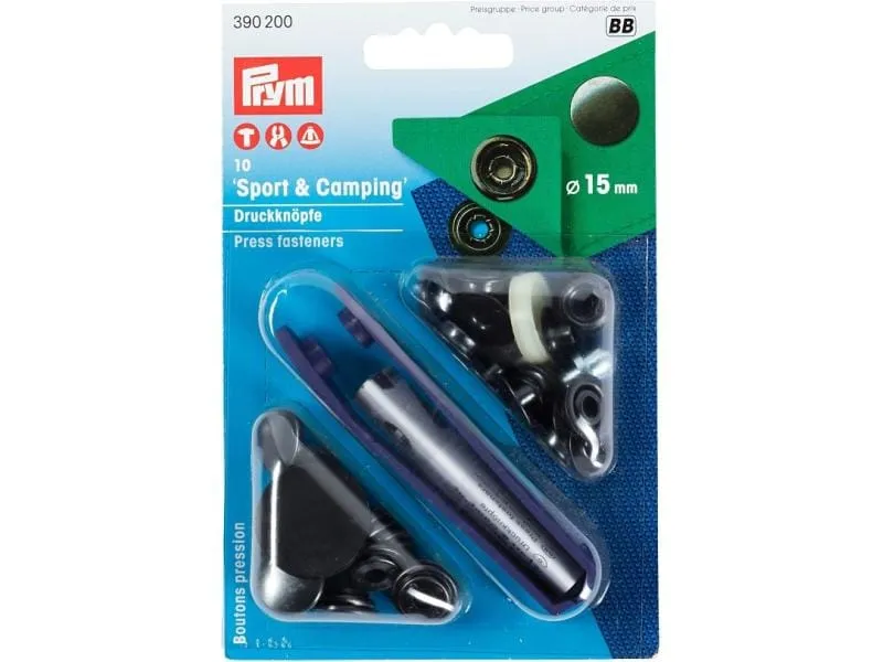 Prym Druckknöpfe Camping 15 mm, 10 Stück Prym Druckknöpfe Camping 15 mm, 10 Stück