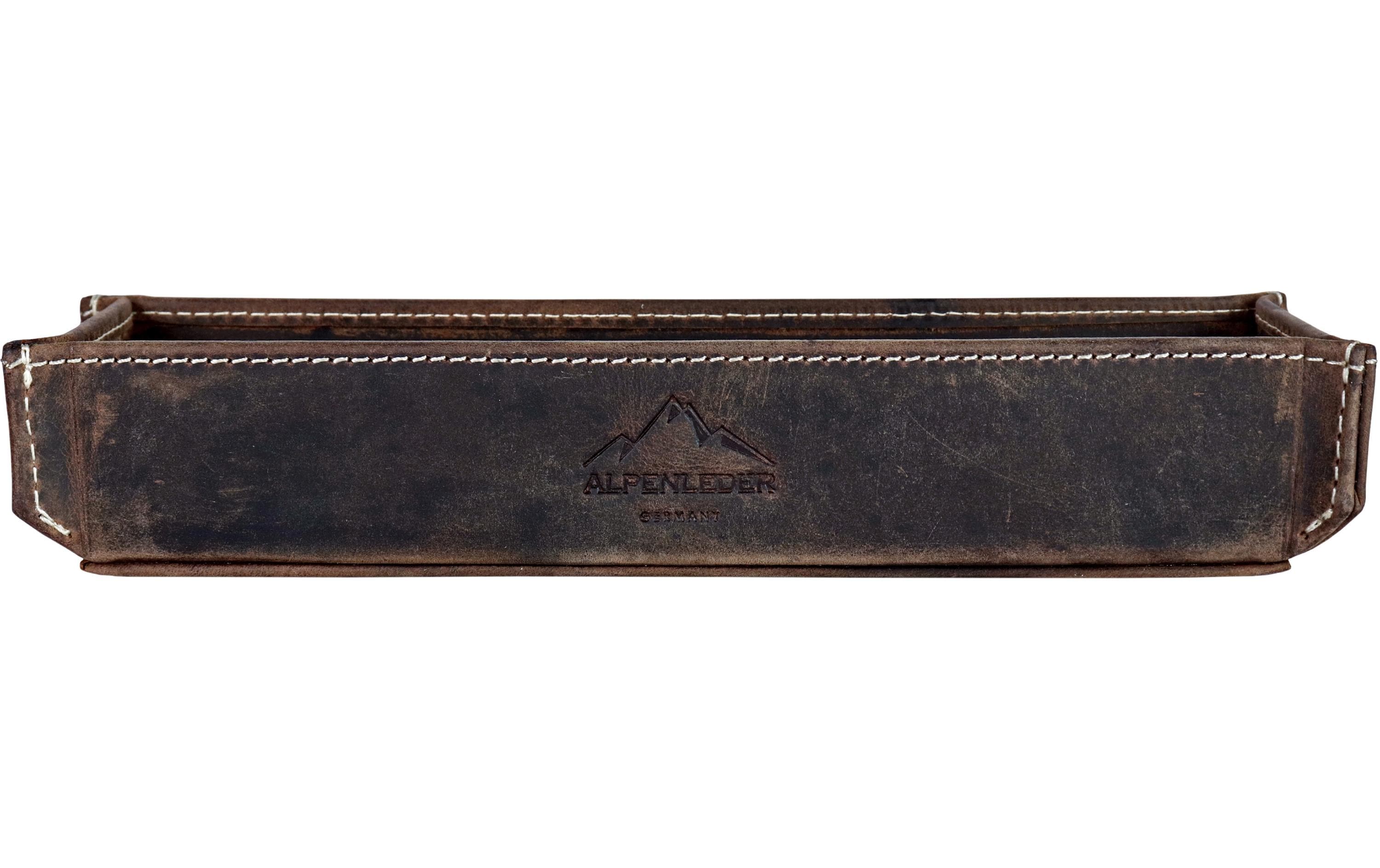 Alpenleder Stiftehalter Zenta Dunkelbraun