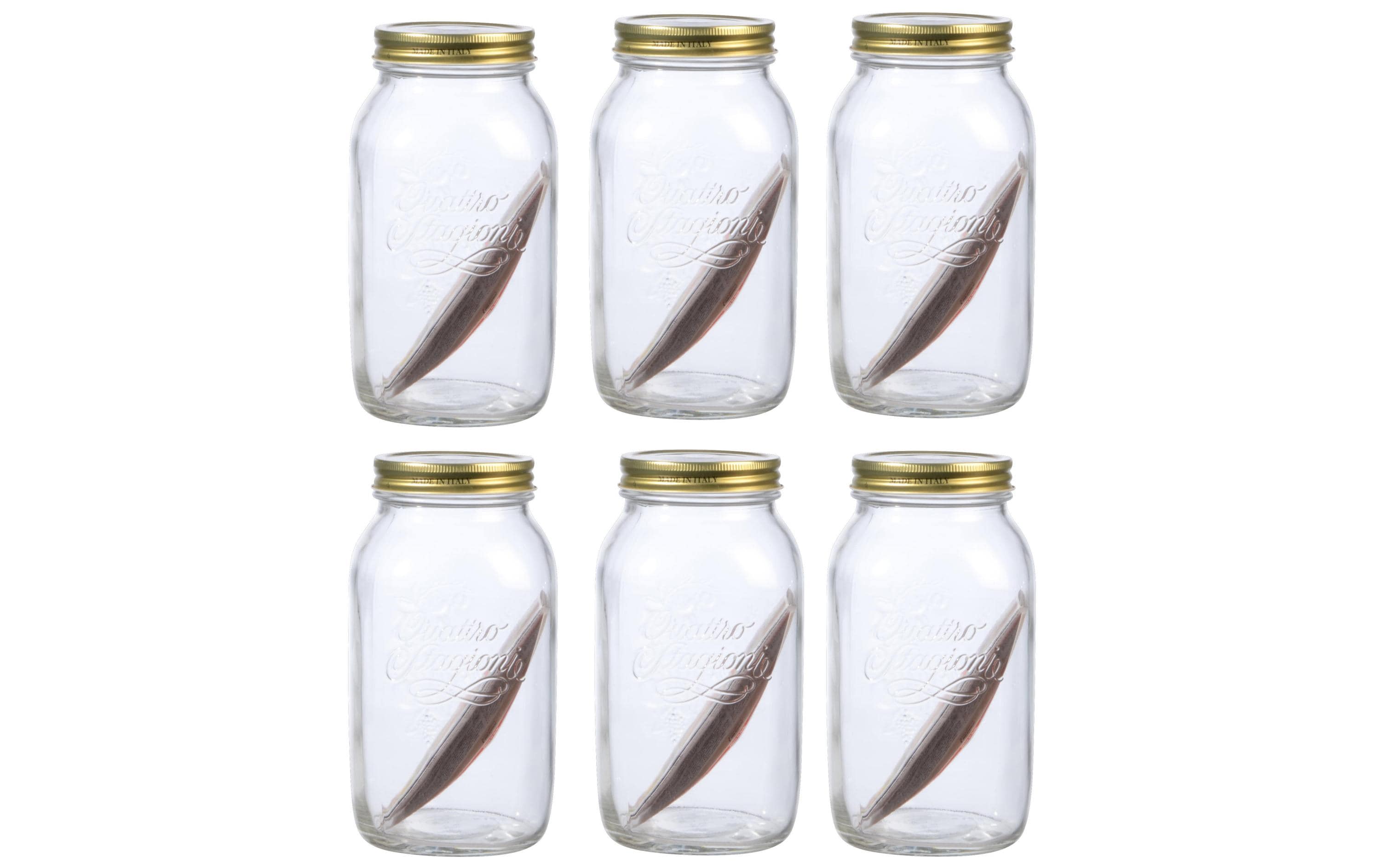 Bormioli Rocco Einmachglas Quattro Stagioni 1500 ml, 6 Stück 