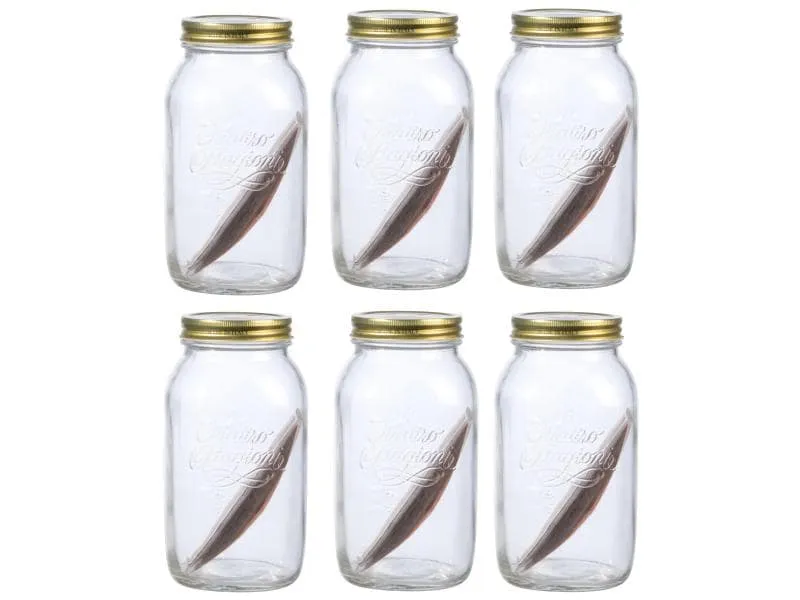 Bormioli Rocco Einmachglas Quattro Stagioni 1500 ml, 6 Stück 
