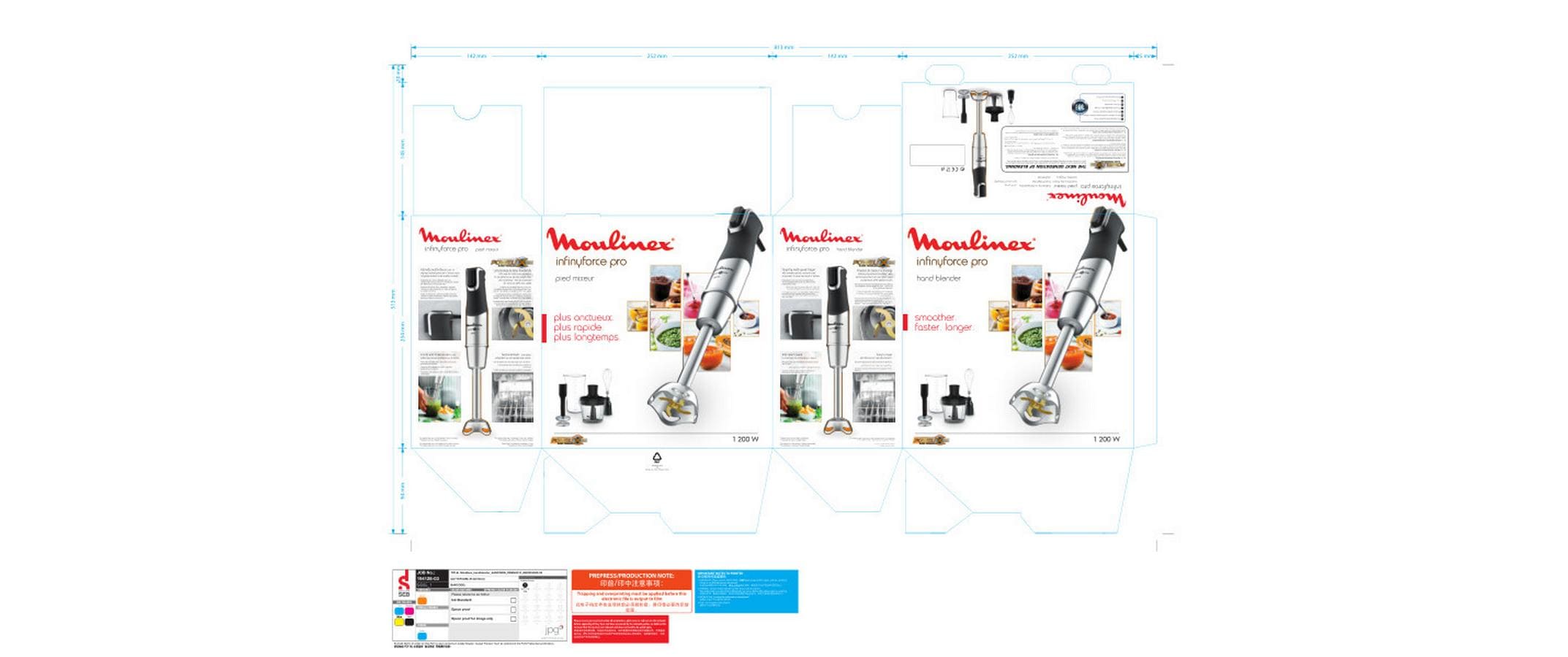 Moulinex Stabmixer Infinyforce Pro Mix Schwarz/Silber