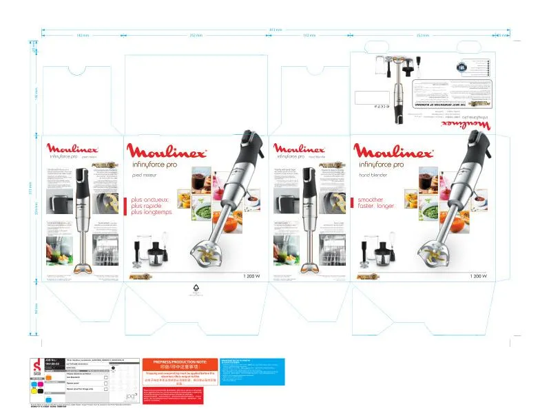 Moulinex Stabmixer Infinyforce Pro Mix Schwarz/Silber Moulinex Stabmixer Infinyforce Pro Mix Schwarz/Silber