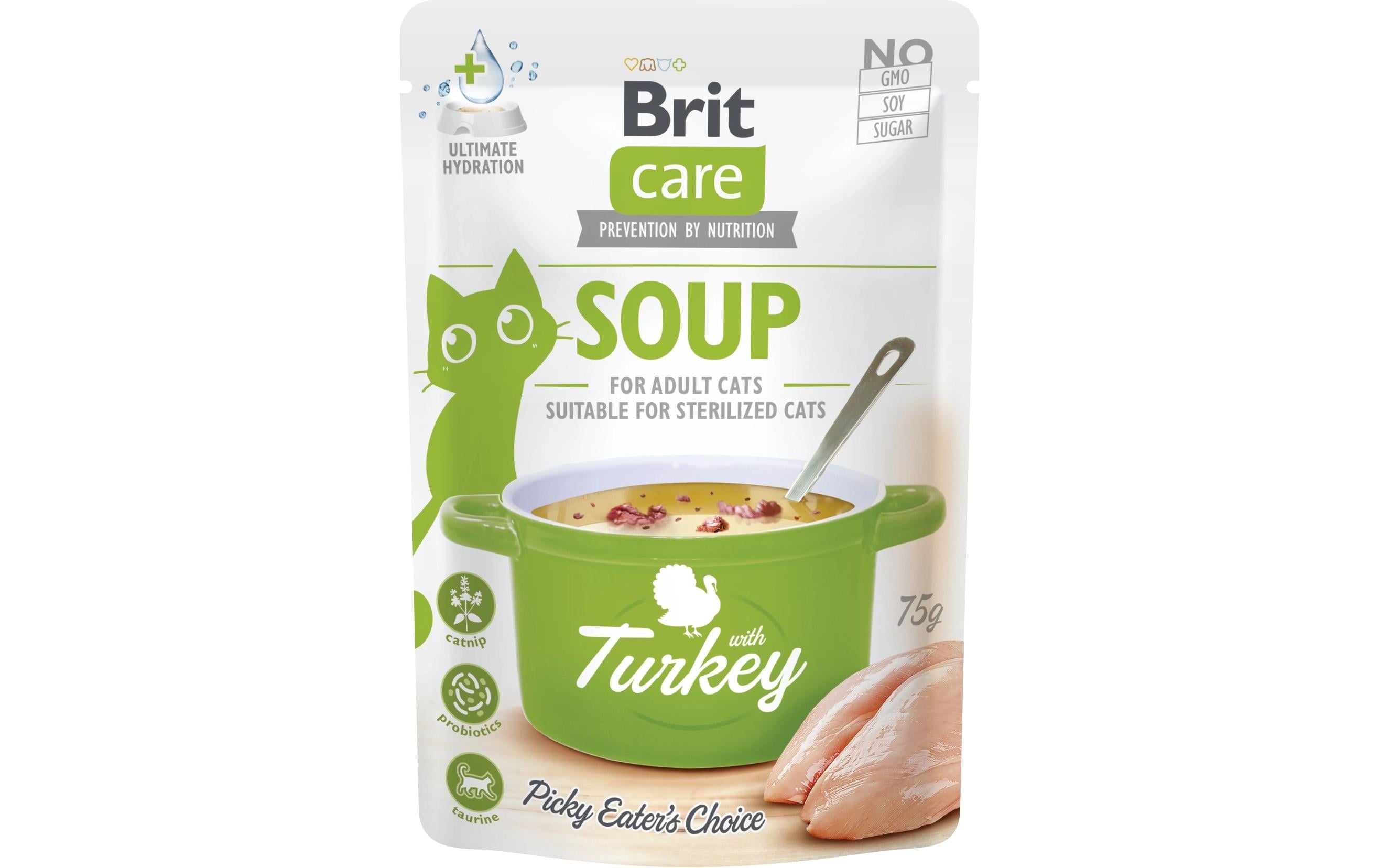 Brit Katzen-Snack Care Cat Soup with Turkey 15 x 75 g