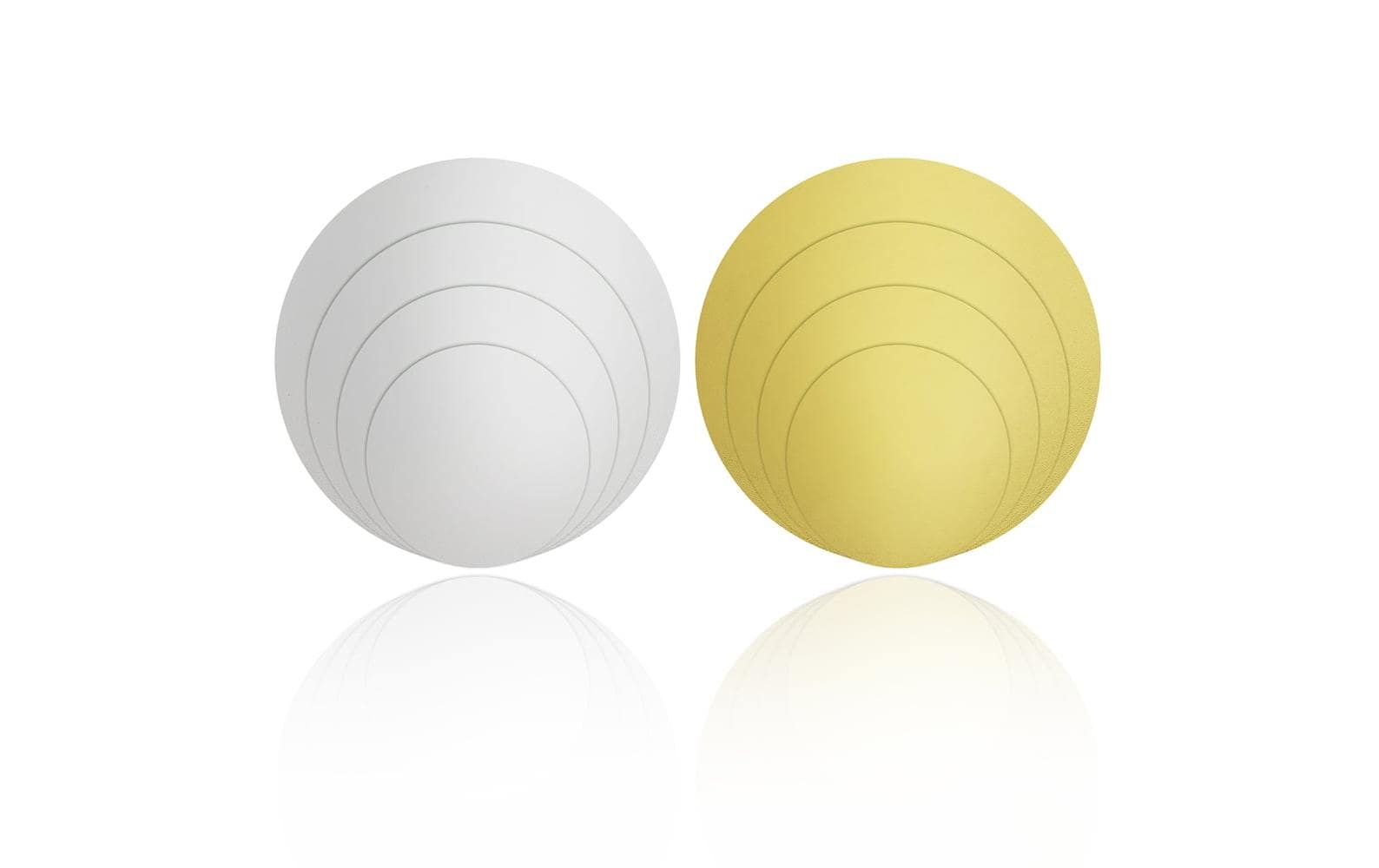 Wenburg Premium Tortenunterlagen 4er-Set – Gold & Siber