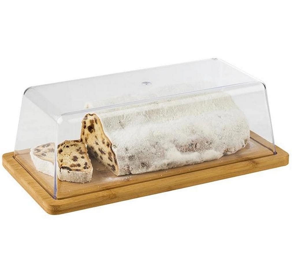 APS Servierplatte Tablett mit Haube 2-teilig, 32 x 16.5 x 11 cm