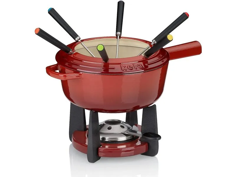 Kela Käsefondue-Set Calido 11 Teile, Rot Kela Käsefondue-Set Calido 11 Teile, Rot