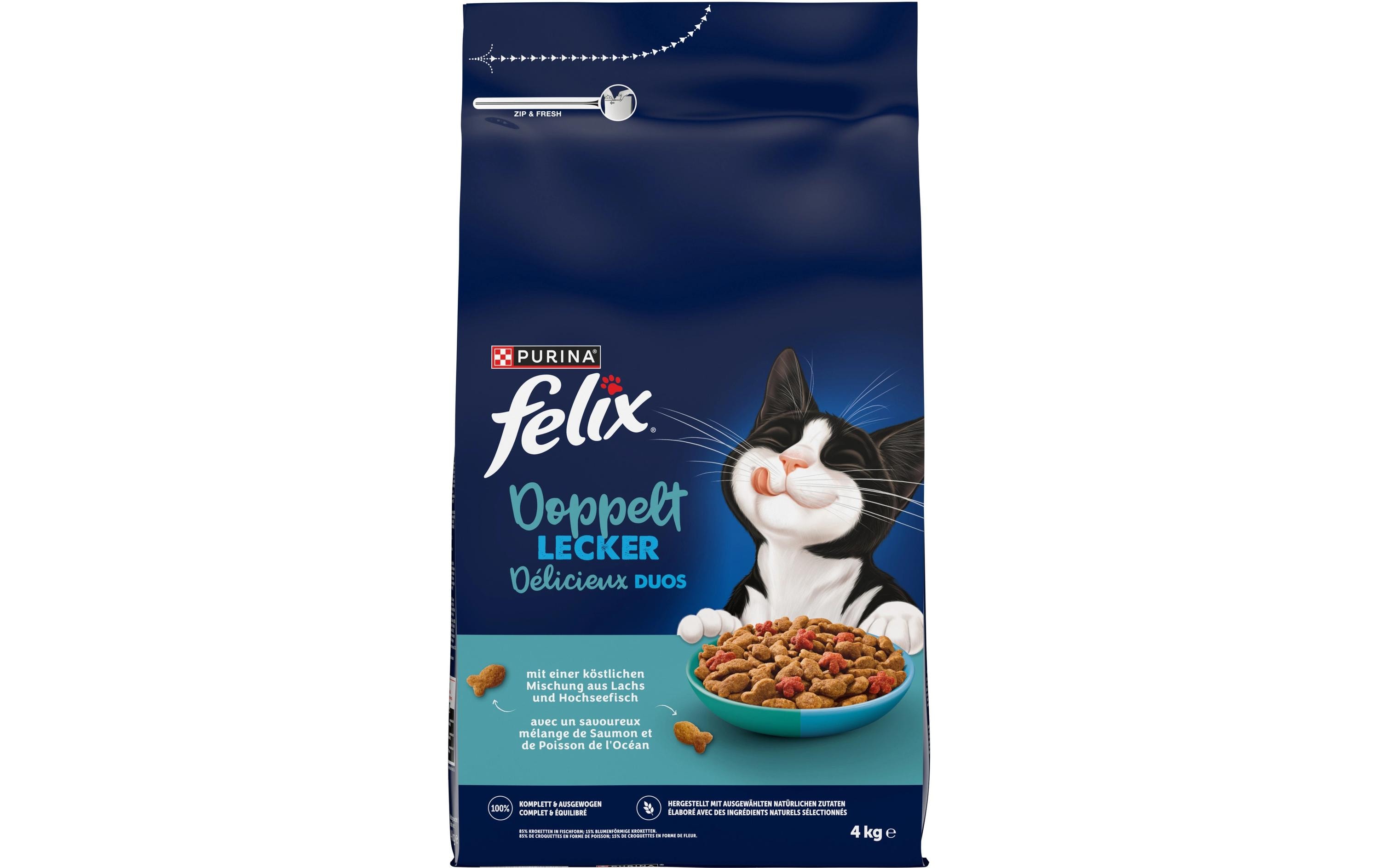 Felix Trockenfutter Doppelt Lecker Adult Fisch 4 kg