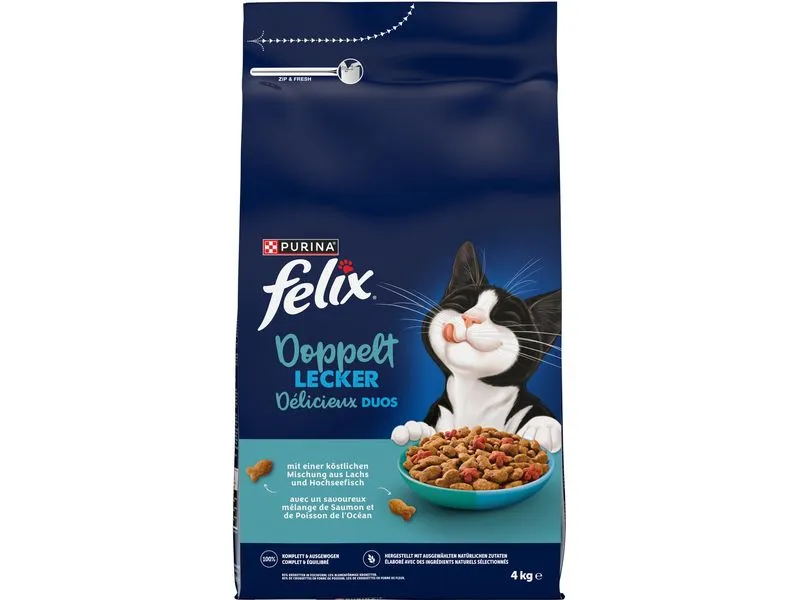 Felix Trockenfutter Doppelt Lecker Adult Fisch 4 kg Felix Trockenfutter Doppelt Lecker Adult Fisch 4 kg
