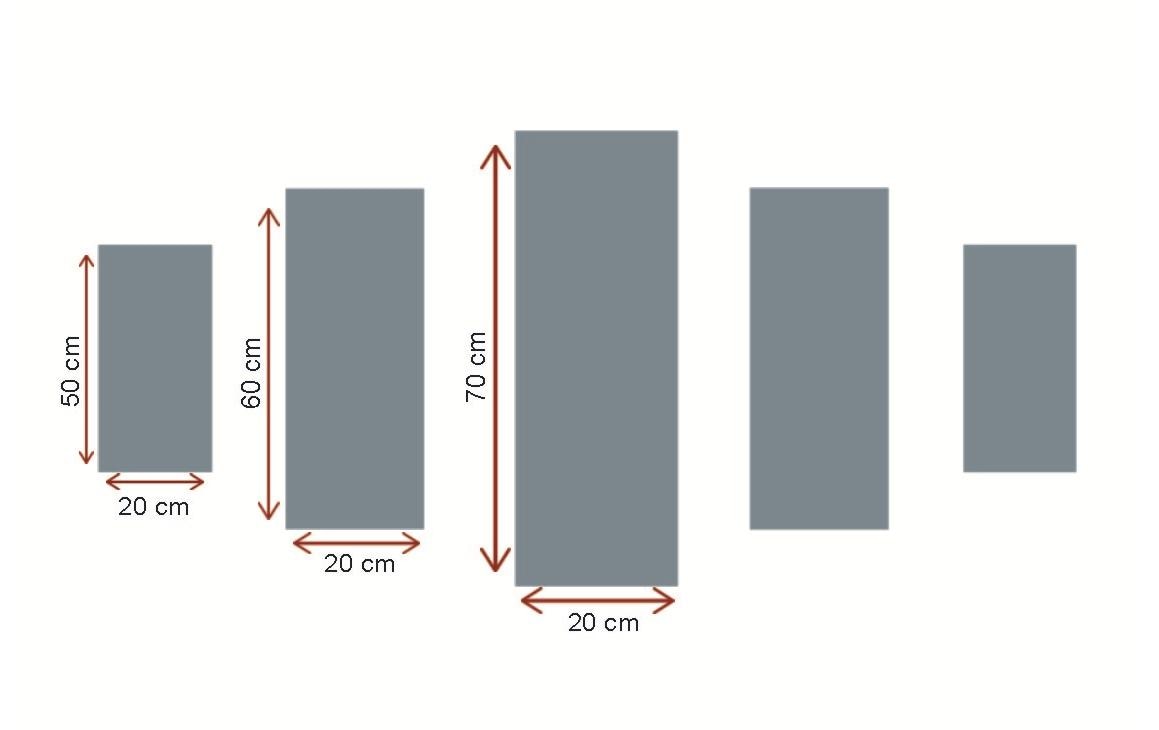 Wallxpert Bild World 5 Teile, 105 x 70 cm