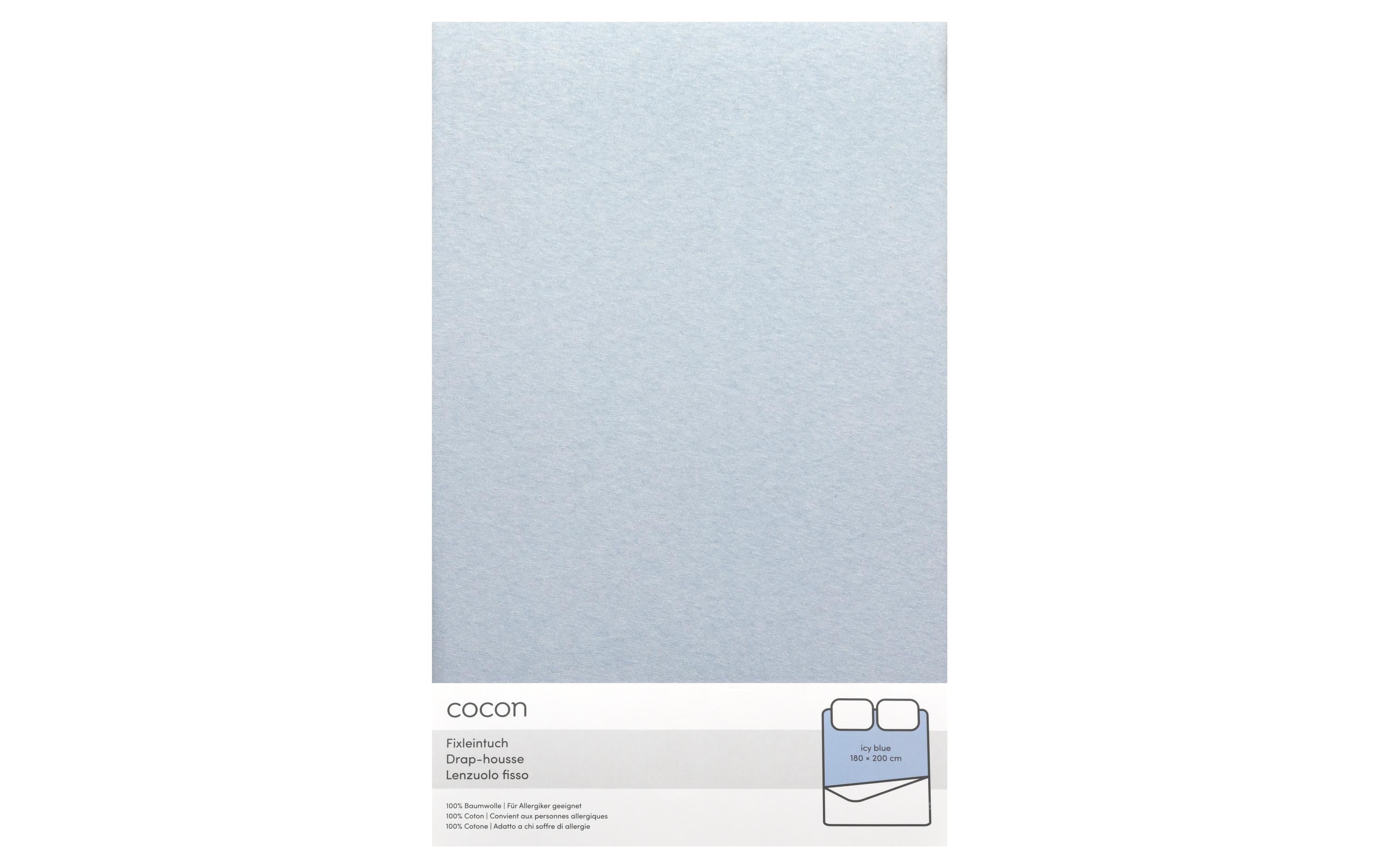 COCON Fixleintuch 180-200 x 200 cm, Eisblau