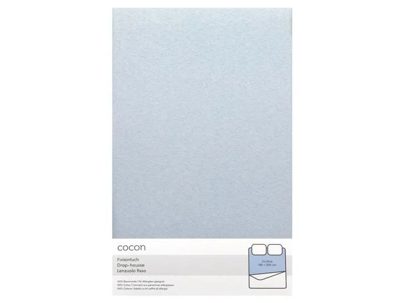 COCON Fixleintuch 180-200 x 200 cm, Eisblau COCON Fixleintuch 180-200 x 200 cm, Eisblau