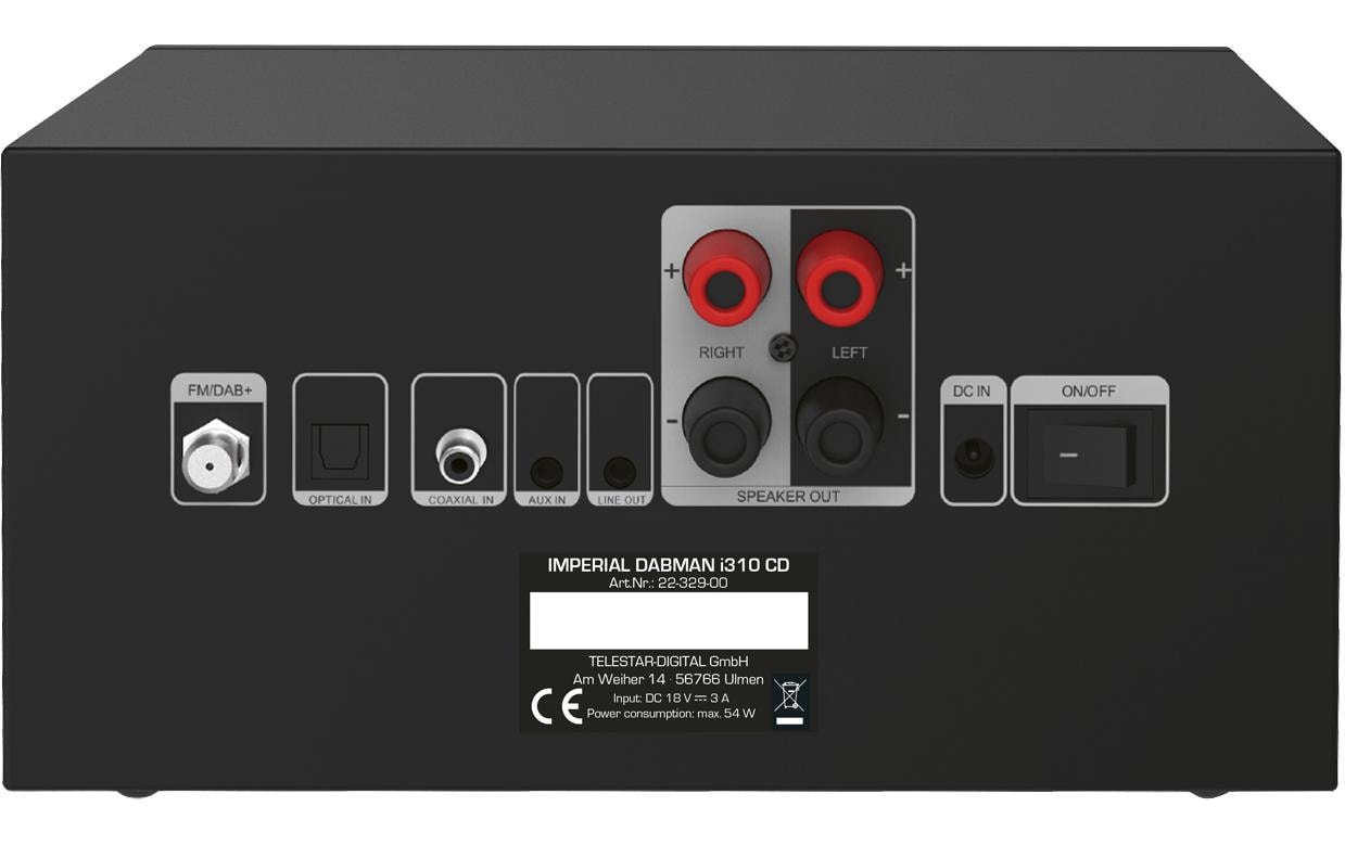 Imperial Micro-HiFi Anlage Dabman i310 CD Schwarz