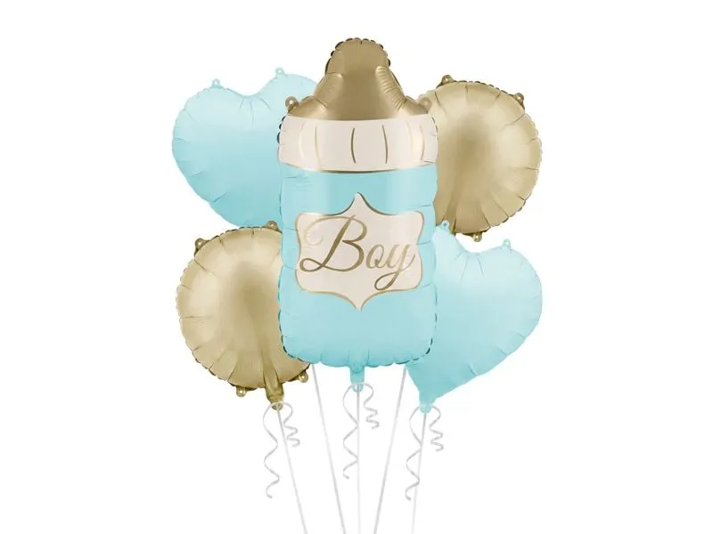 Partydeco Babyflasche Blau