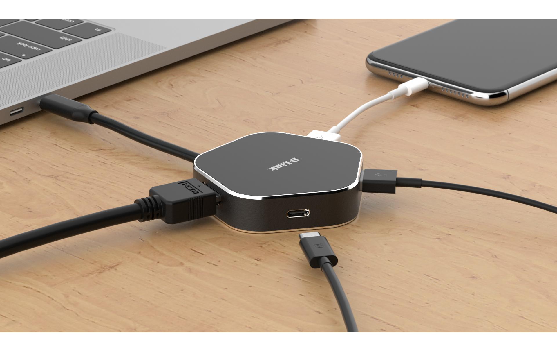D-Link Dockingstation DUB-M420 HDMI/USB3.0/USB-C Ladeanschluss