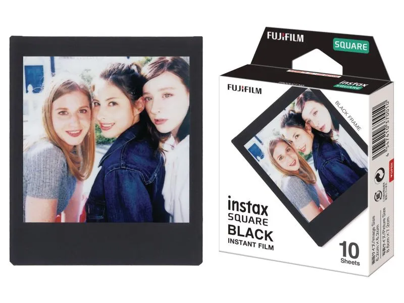 Fujifilm Sofortbildfilm Instax Square 10 Blatt, schwarz Fujifilm Sofortbildfilm Instax Square 10 Blatt, schwarz