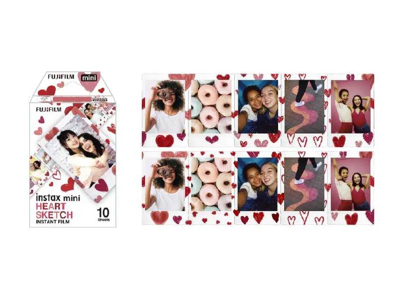 Fujifilm Sofortbildfilm Instax Mini Heart Sketch 10 Blatt