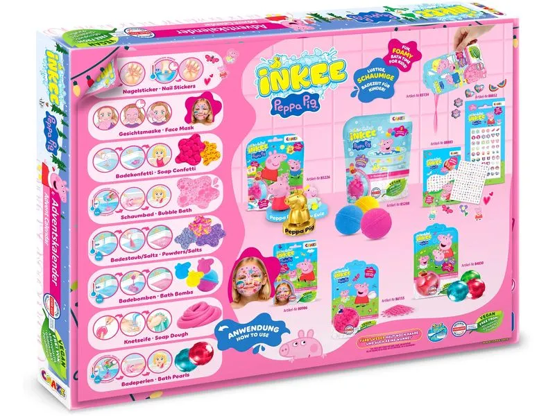 Craze Adventskalender Inkee Peppa Pig Badezusatz Craze Adventskalender Inkee Peppa Pig Badezusatz