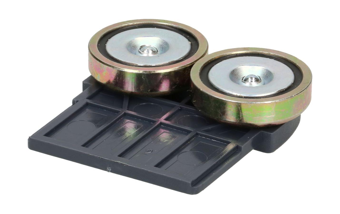 max connect Halterung mit Magnet, flach, CUBO, Anthrazit 2 Stück