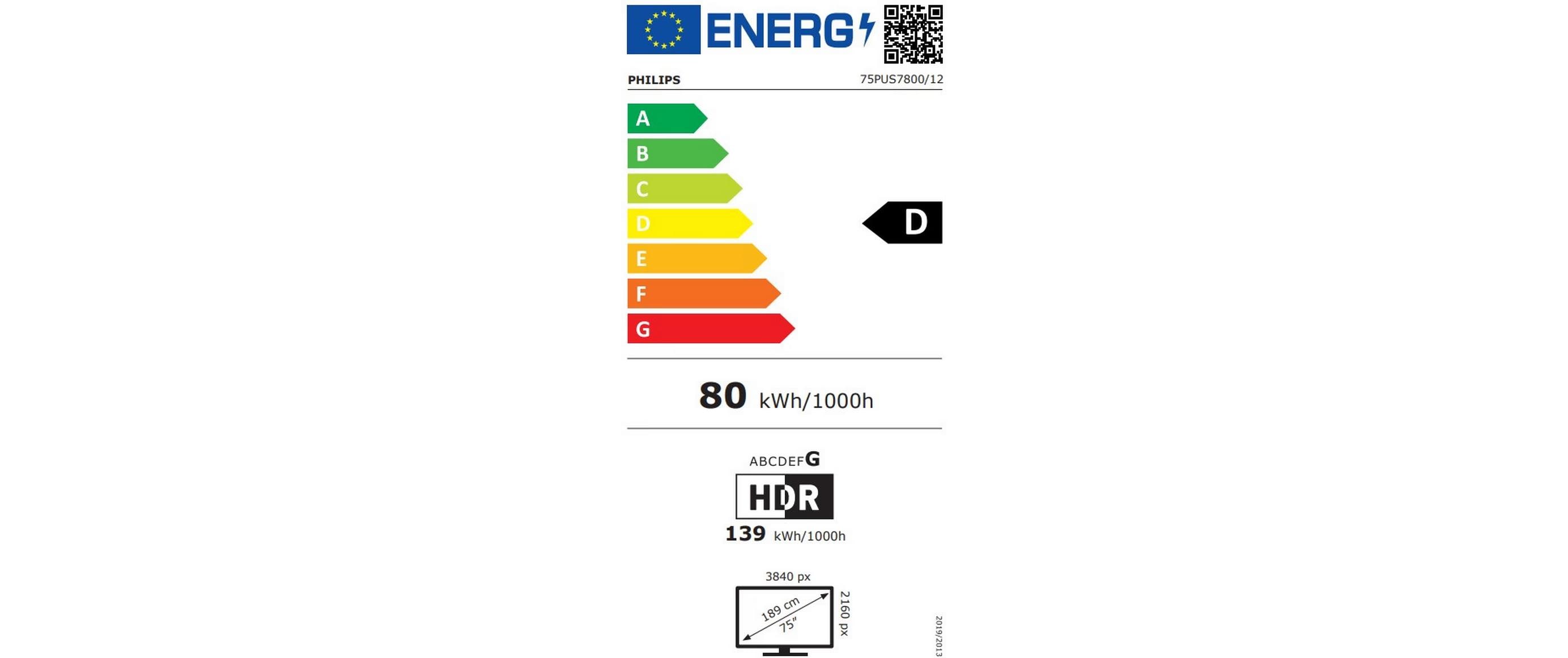 Philips TV 75PUS7800/12 75 4K QLED Smart TV, 2025