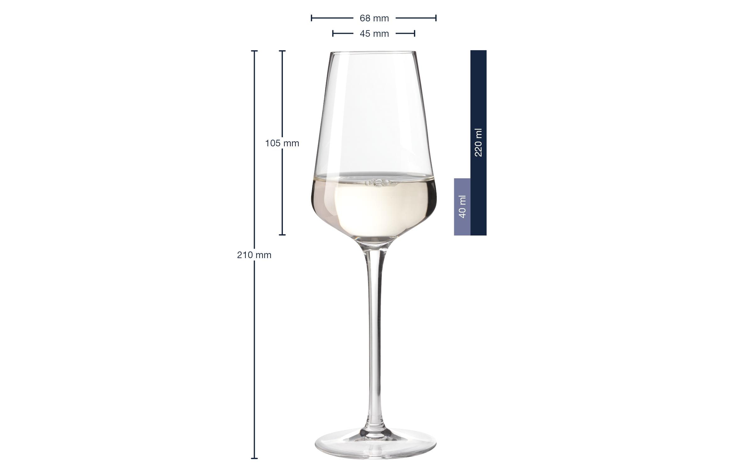 Leonardo Schnapsglas Puccini 220 ml, 6 Stück, Transparent 