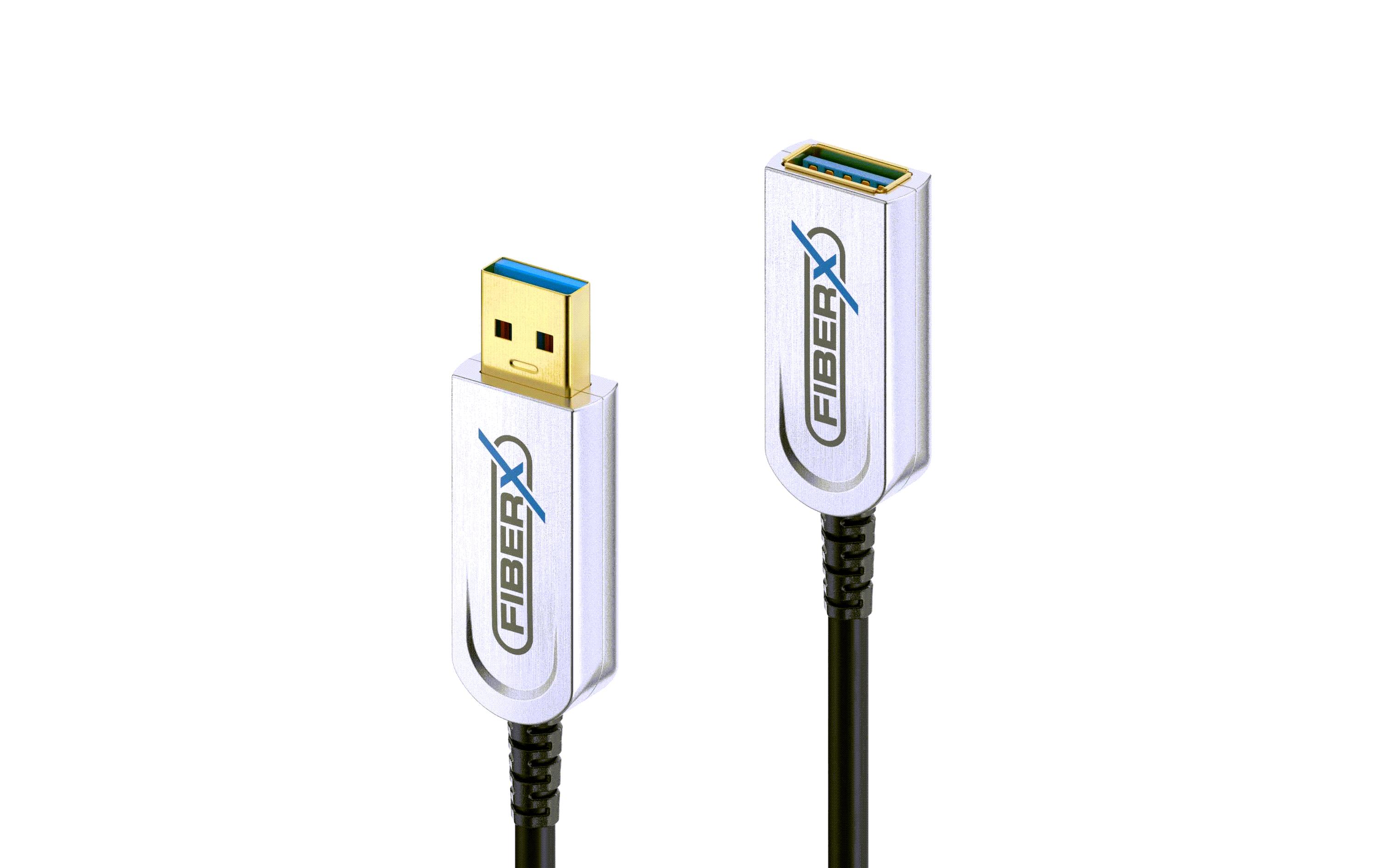 FiberX USB 3.1-Verlängerungskabel FX-I650 AOC USB A - USB A 5 m