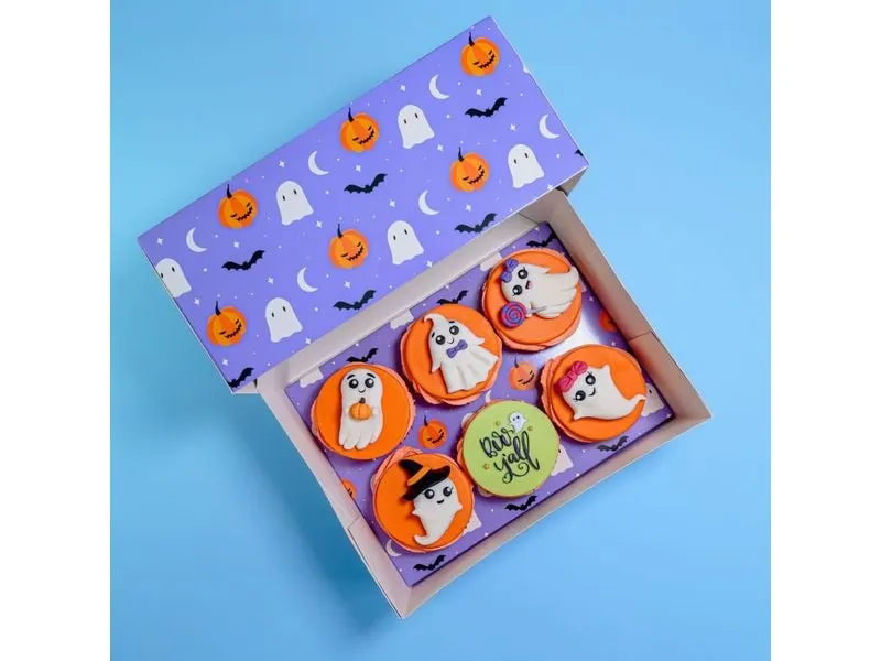 BackshopSchweiz Cupcake Box - 6 Cupcake -Halloween Nights 2 Stück, Violett
