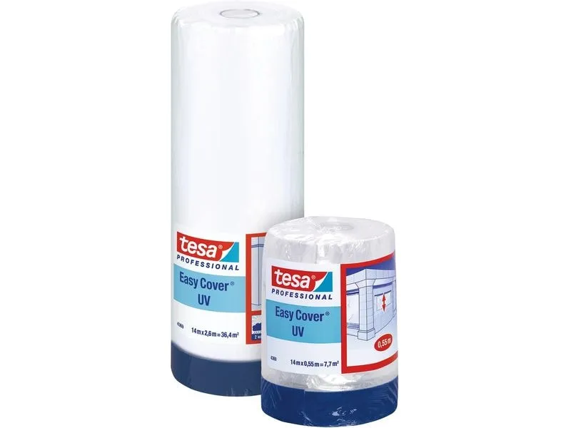 tesa Abdeckfolie Easy Cover UV-Folie UV-beständig, 14 m x 2600 mm