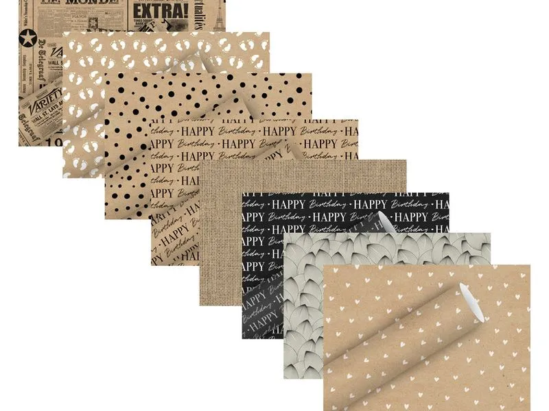 Braun + Company Geschenkpapier By Nature News 2 m x 70 cm, Braun/Schwarz Braun + Company Geschenkpapier By Nature News 2 m x 70 cm, Braun/Schwarz