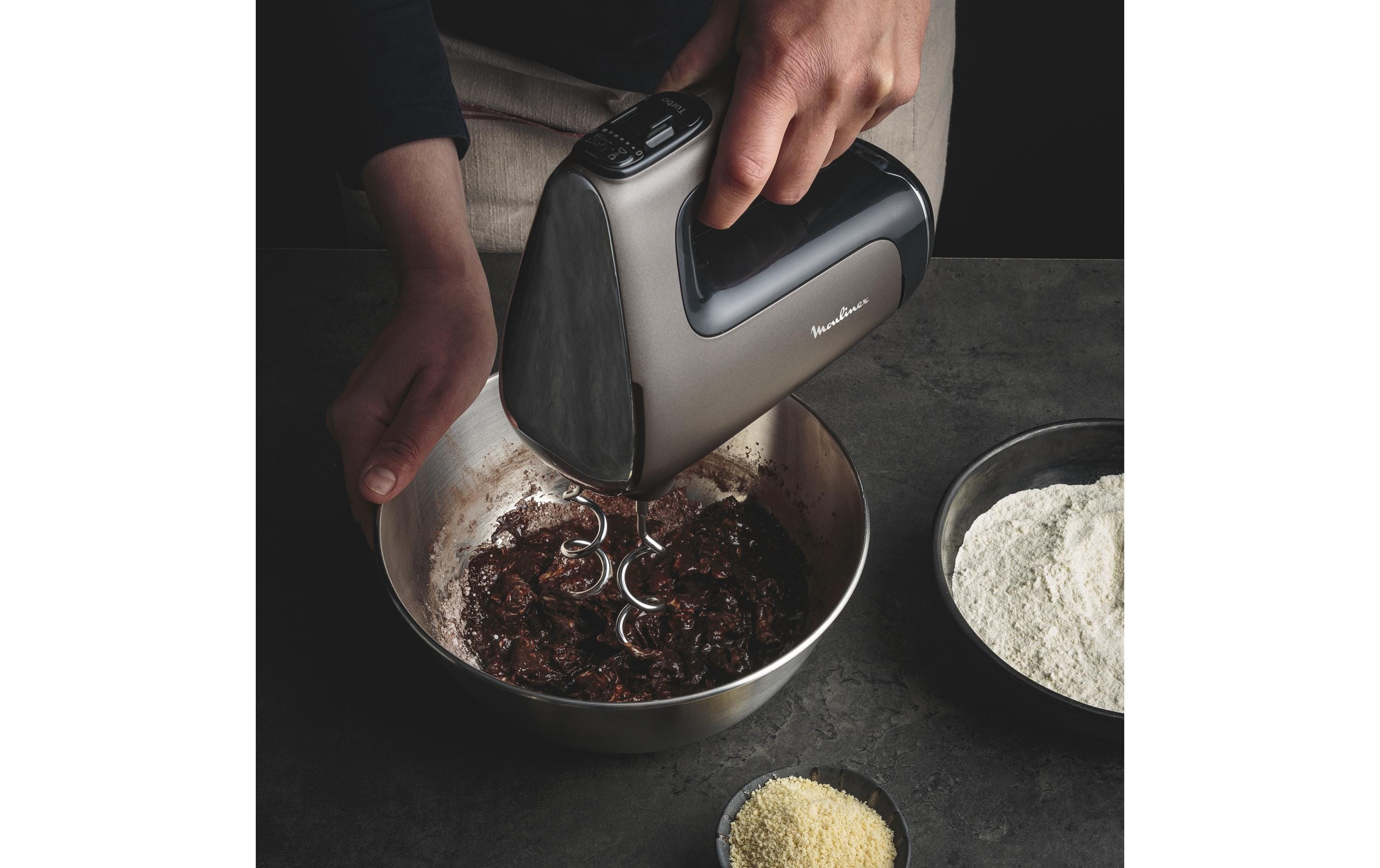 Moulinex Handmixer Powermix Silence Dunkelbraun