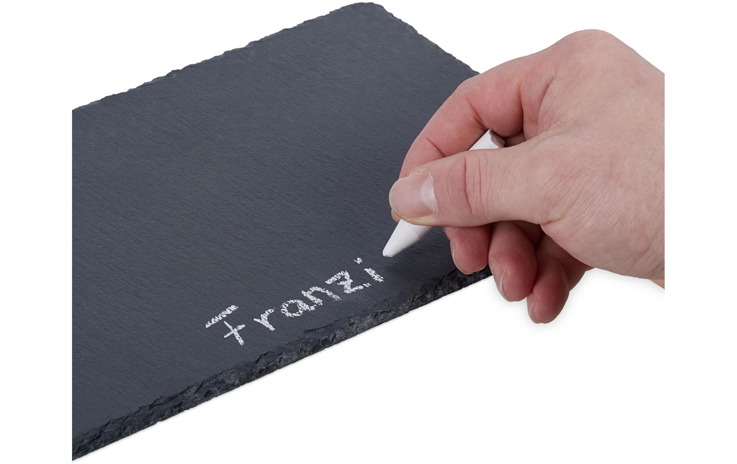 relaxdays Servierplatte 4 Stück Schwarz