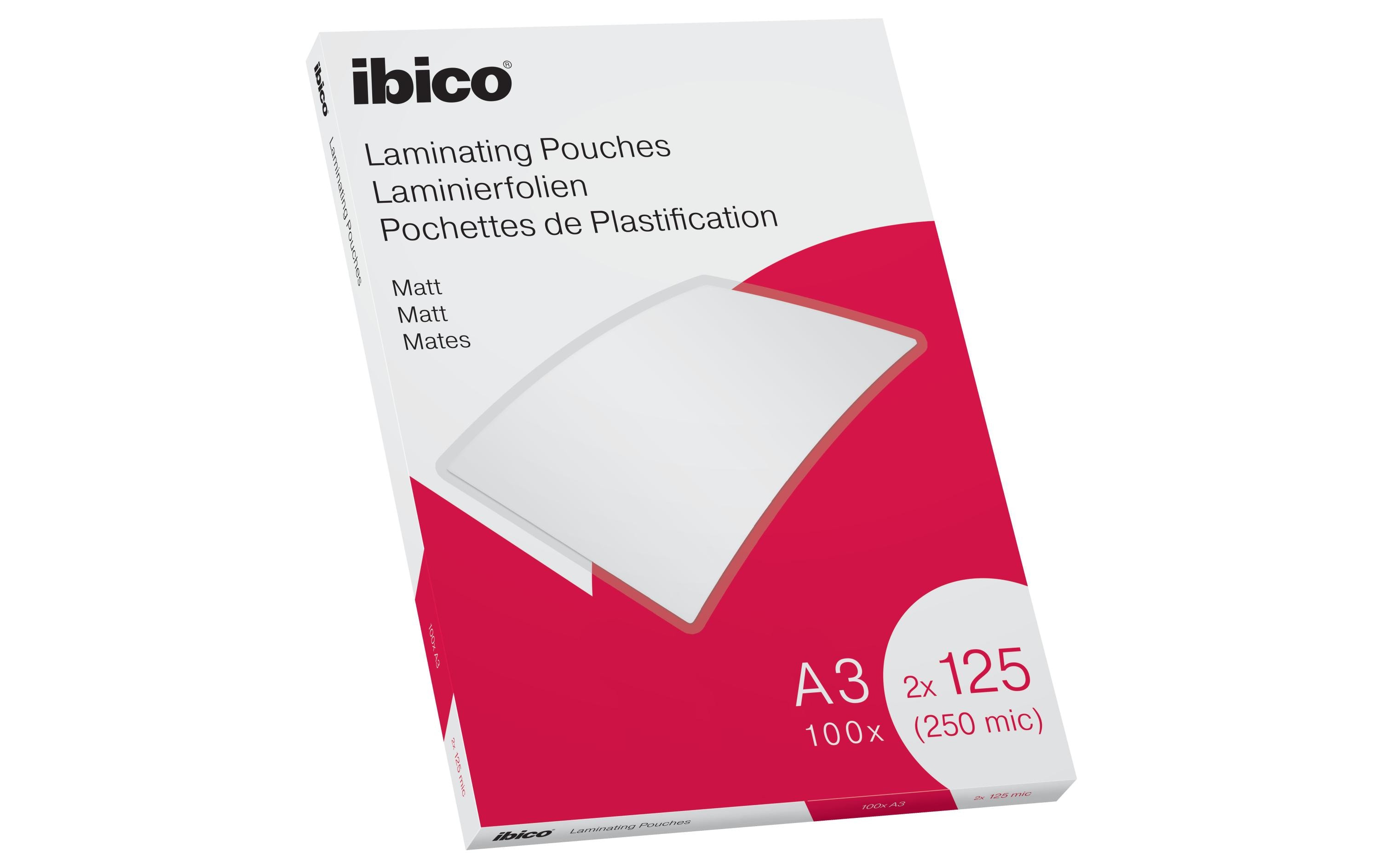 Ibico Laminierfolie A3, 125 µm, 100 Stück, Matt