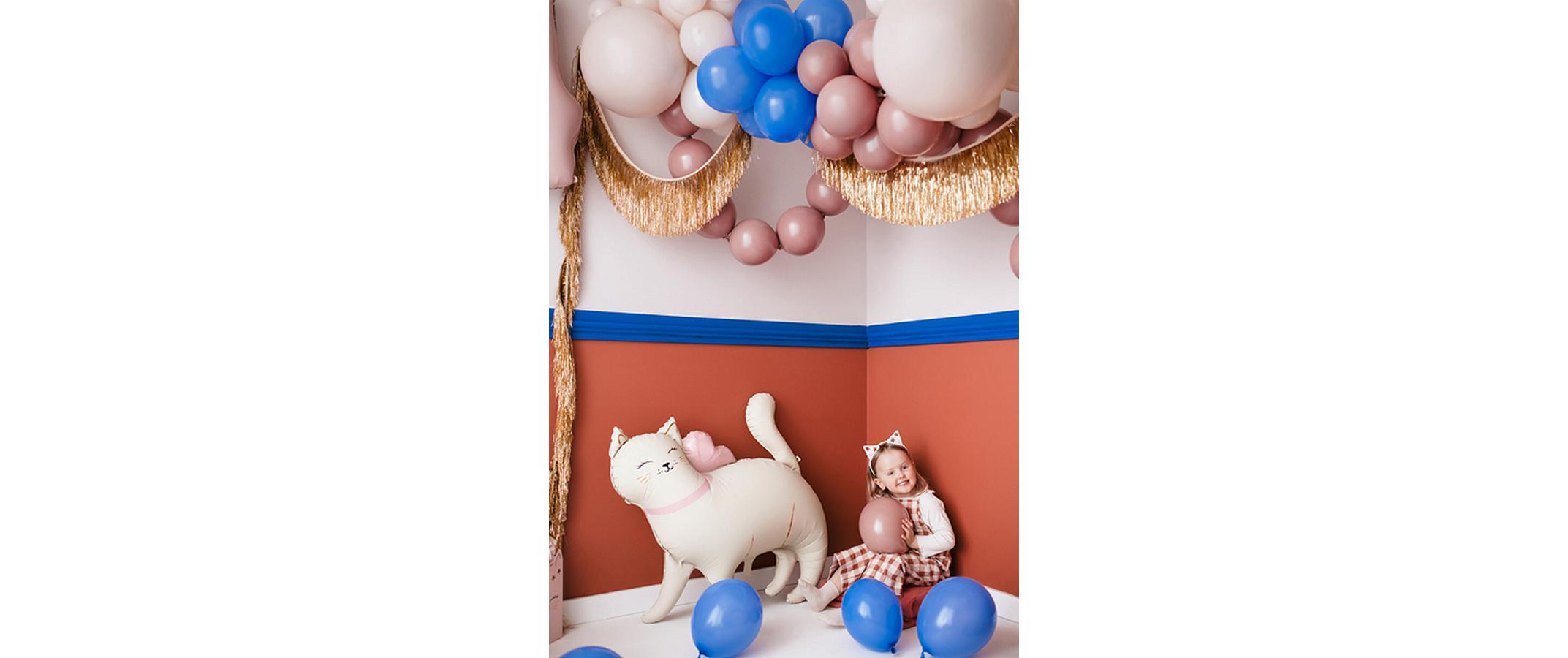 Partydeco Folienballon Katze Weiss