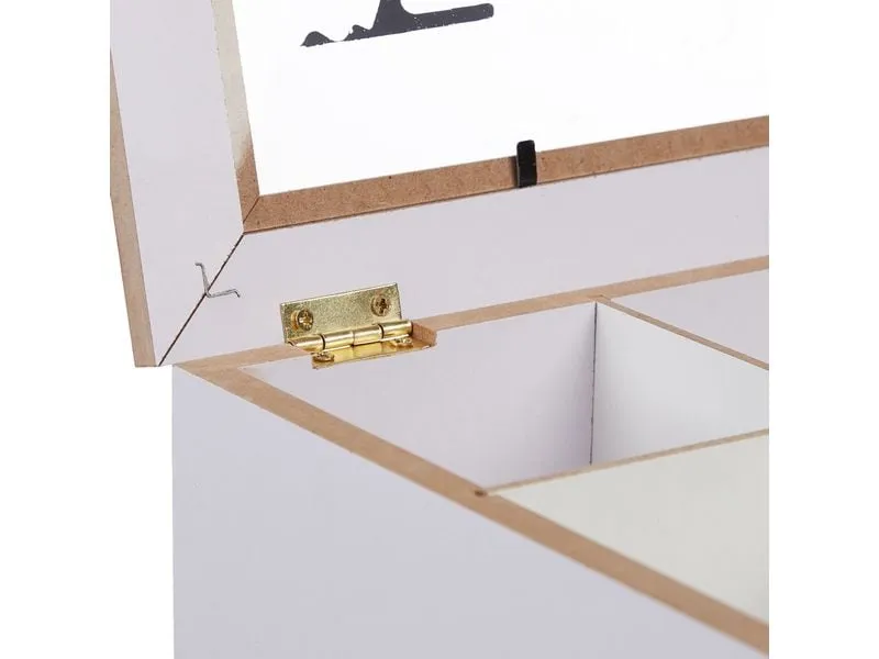 relaxdays Teebeutel-Box Grau/Weiss relaxdays Teebeutel-Box Grau/Weiss