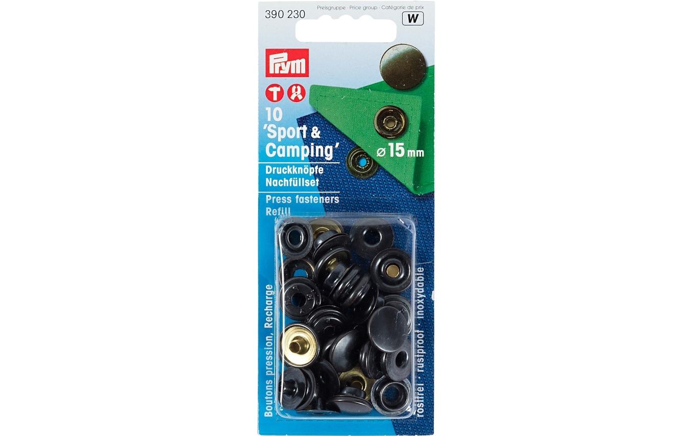 Prym Druckknöpfe Camping 15 mm, Nachfüllpack,10 Stück Prym Druckknöpfe Camping 15 mm, Nachfüllpack,10 Stück