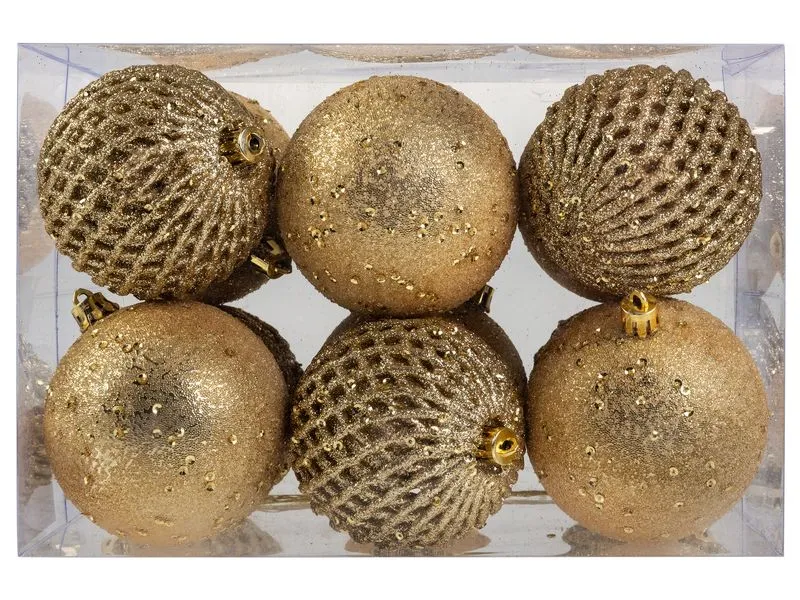 COCON Weihnachtskugel 12 Stück, Gold