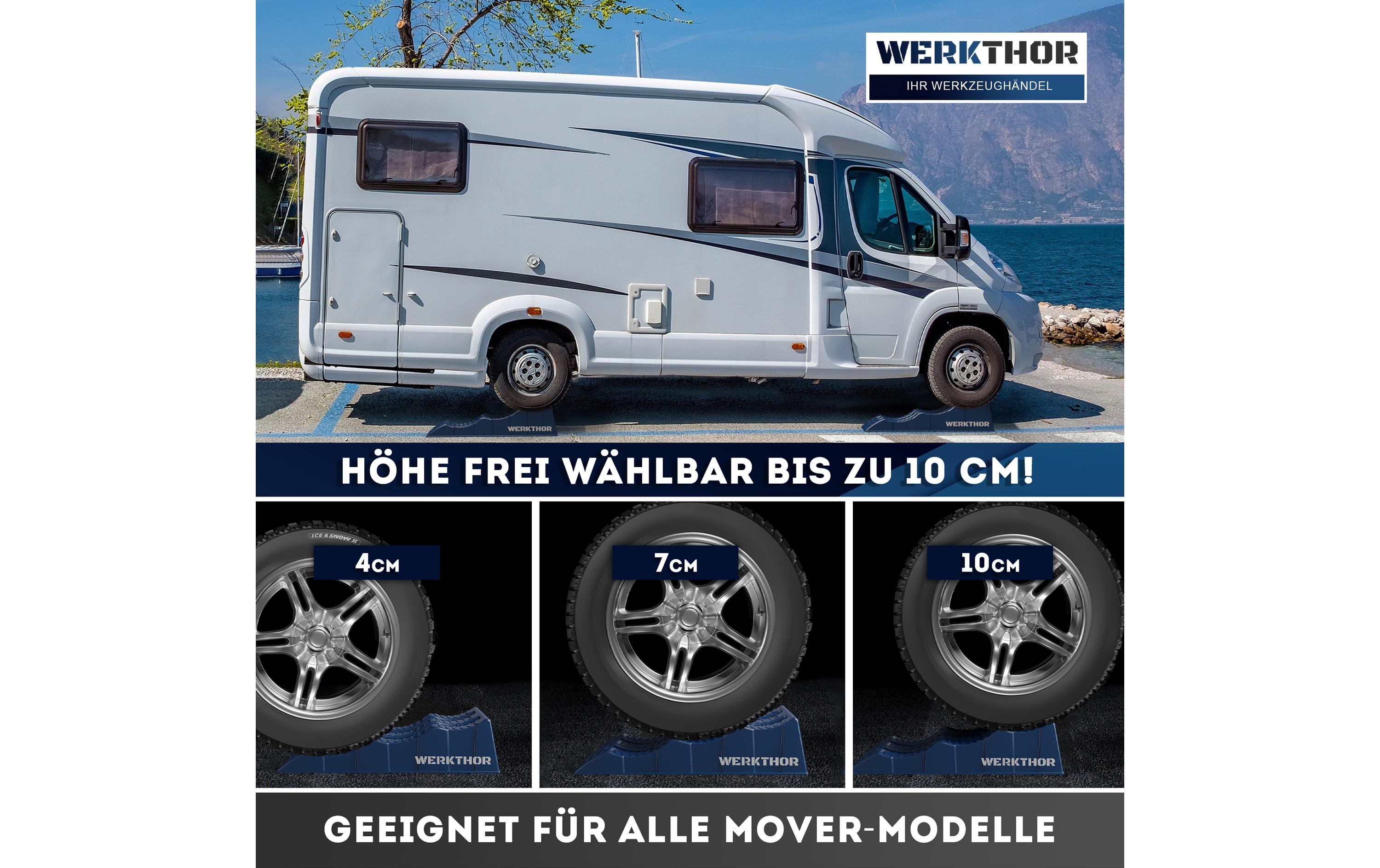 Werkthor Flache Auffahrkeile 2er Set, Blau