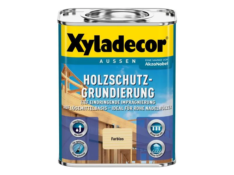 Xyladecor Holzschutz-Grundierung, Lösemittelbasis, 750 ml Xyladecor Holzschutz-Grundierung, Lösemittelbasis, 750 ml