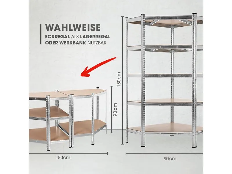 EASYmaxx Schwerlastregal 180 x 90 x 90 cm EASYmaxx Schwerlastregal 180 x 90 x 90 cm