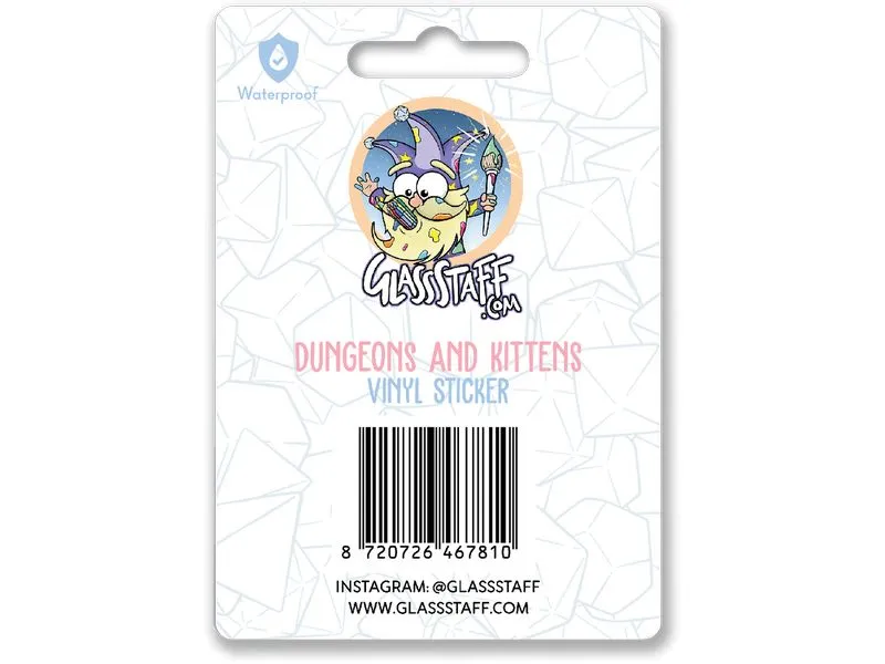 Glass Staff Dungeons & Kittens Sticker Mehrfarbig Glass Staff Dungeons & Kittens Sticker Mehrfarbig